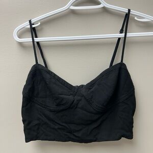 Aritzia Sun•Deh Black Corset Top